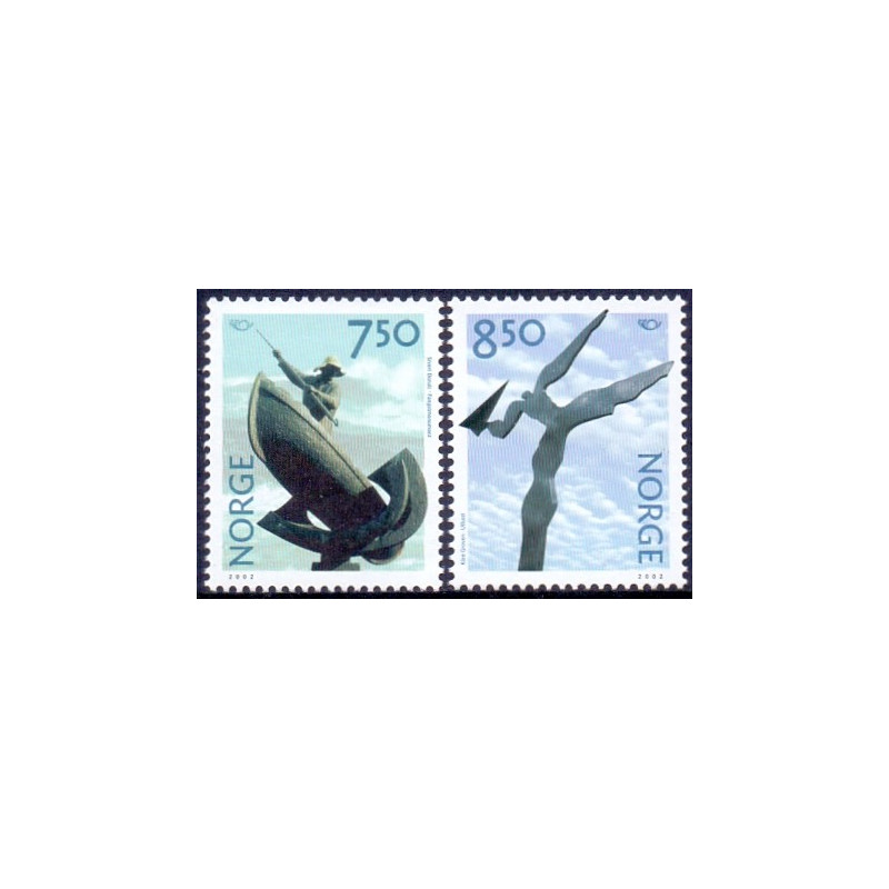 Norge. 2002. Samtidskunst, AFA nr. 1414-15 **  stemplet postfrisk FDC