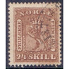 Norge. 1863-66. 24 Sk. Brun, AFA nr 10 * st. stemplet postfrisk