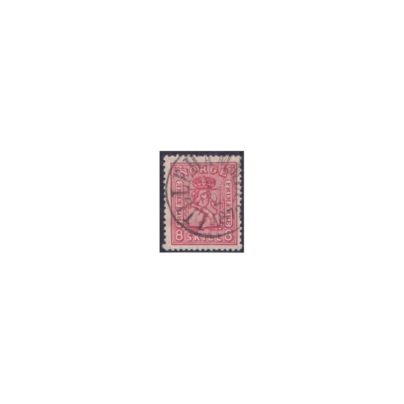 Norge. 1867-68. 8 Sk. Karminrosa, AFA nr 15 * st. stemplet postfrisk