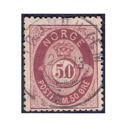 Norge. 1878. 50 Øre Våben. AFA nr. 230. Luksus stemplet