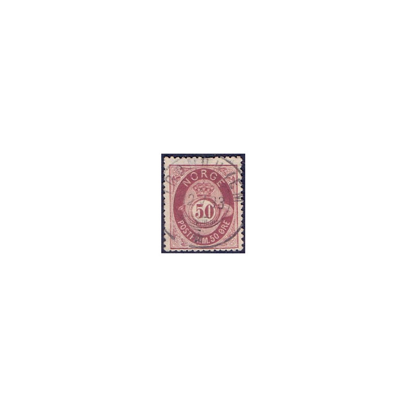 Norge. 1878. 50 Øre Våben. AFA nr. 230. Luksus stemplet
