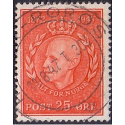 Norge. 1947. 25 Øre, Kong Haakon II, AFA nr. 349. Luksus stemplet