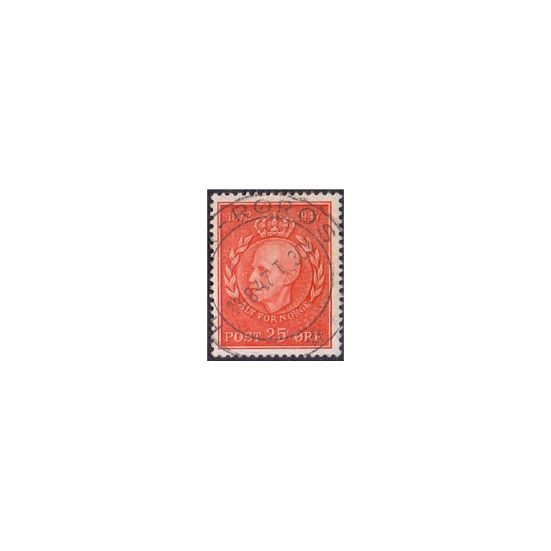 Norge. 1947. 25 Øre, Kong Haakon II, AFA nr. 349. Luksus stemplet