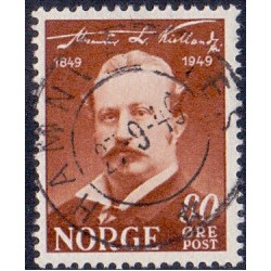 Norge. 1949. 80 Øre, Alexander Kielland, AFA nr. 356. Luksus stemplet