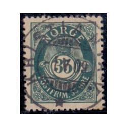 Norge. 1893-98. 35 Øre, posthorn tk 14½, AFA nr. 59B. Luksus stemplet
