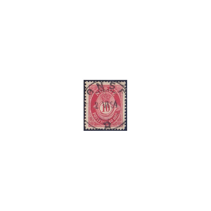 Norge. 1885-86. 10 Øre, posthorn. AFA nr. 45 . Luksus stemplet