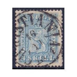 Norge. 1863-66. 4 Skill. AFA nr. 8b Luksus stemplet