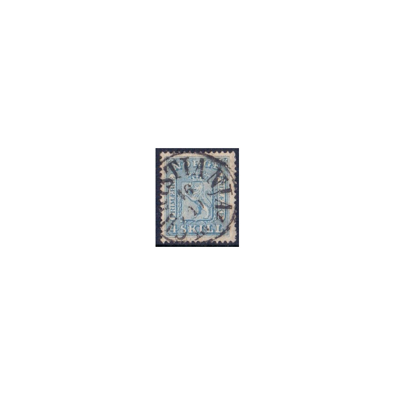 Norge. 1863-66. 4 Skill. AFA nr. 8b Luksus stemplet