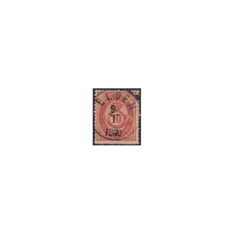 Norge. 1877-78. 10 Øre posthorn. AFA nr. 25. Luksus stemplet