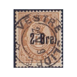 Norge. 1888. 2/12 Øre provisorium. AFA nr. 48. Luksus stemplet