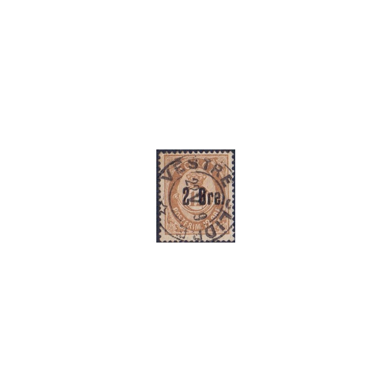 Norge. 1888. 2/12 Øre provisorium. AFA nr. 48. Luksus stemplet