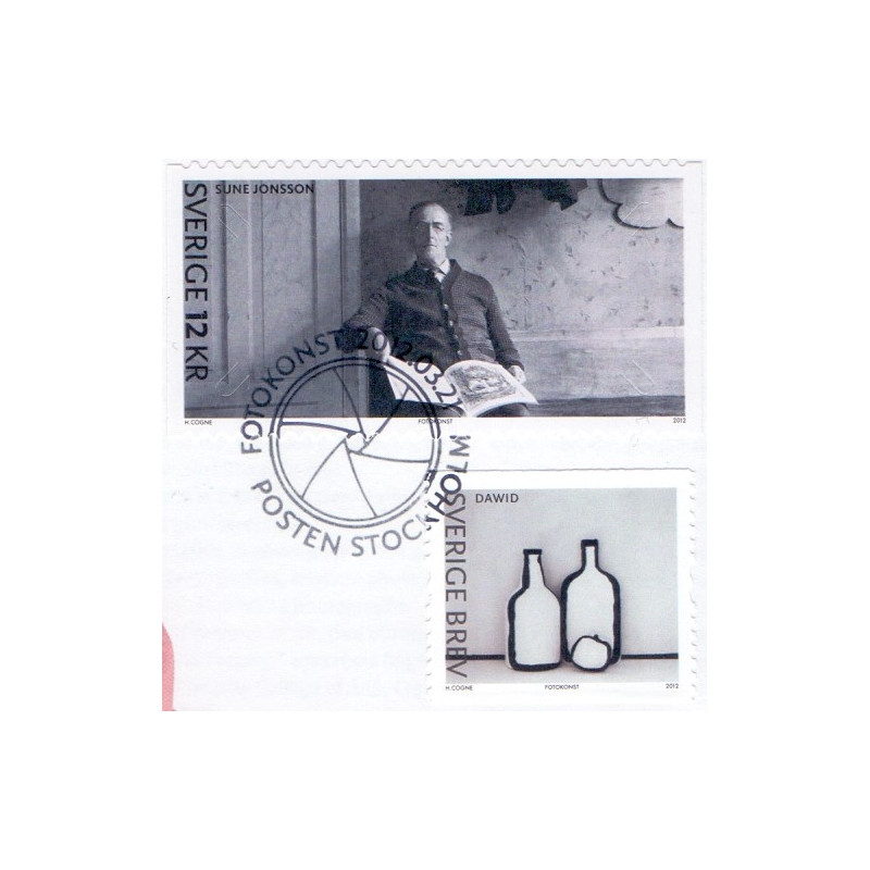 Sverige 2012. Svensk fotokunst. AFA nr. 2829-34 postfrisk stemplet  hæfte FDC parstykkke