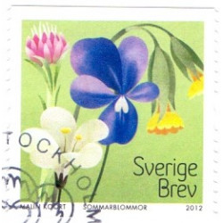Sverige 2012. Sommerfrimærker. AFA nr. 2844-48 postfrisk stemplet  hæfte FDC parstykkke