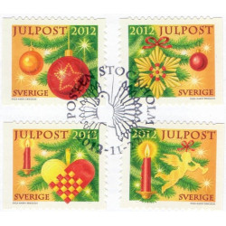 Sverige 2012. Julefrimærker. AFA nr. 2867-70 postfrisk stemplet  hæfte FDC parstykkke