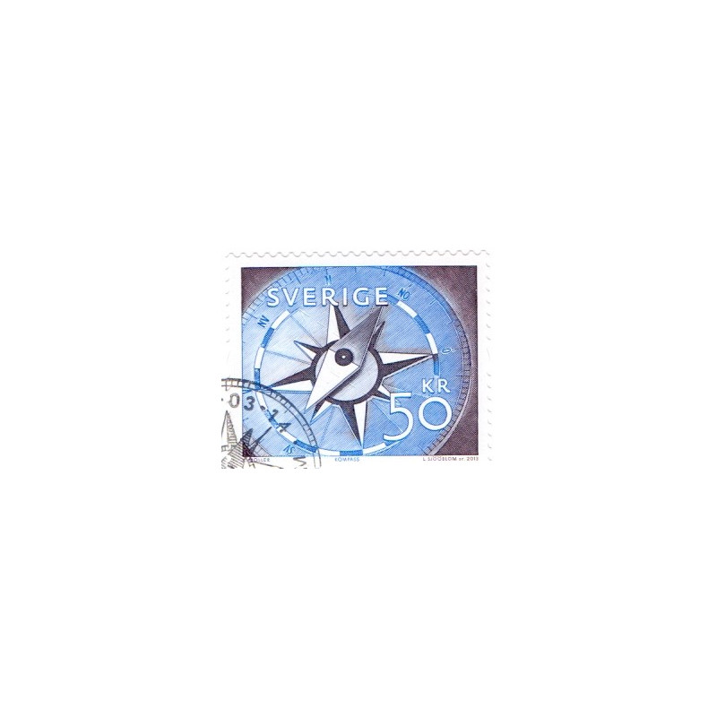 Sverige 2013. Kompas. AFA nr. 2896, postfrisk stemplet  hæfte FDC parstykkke
