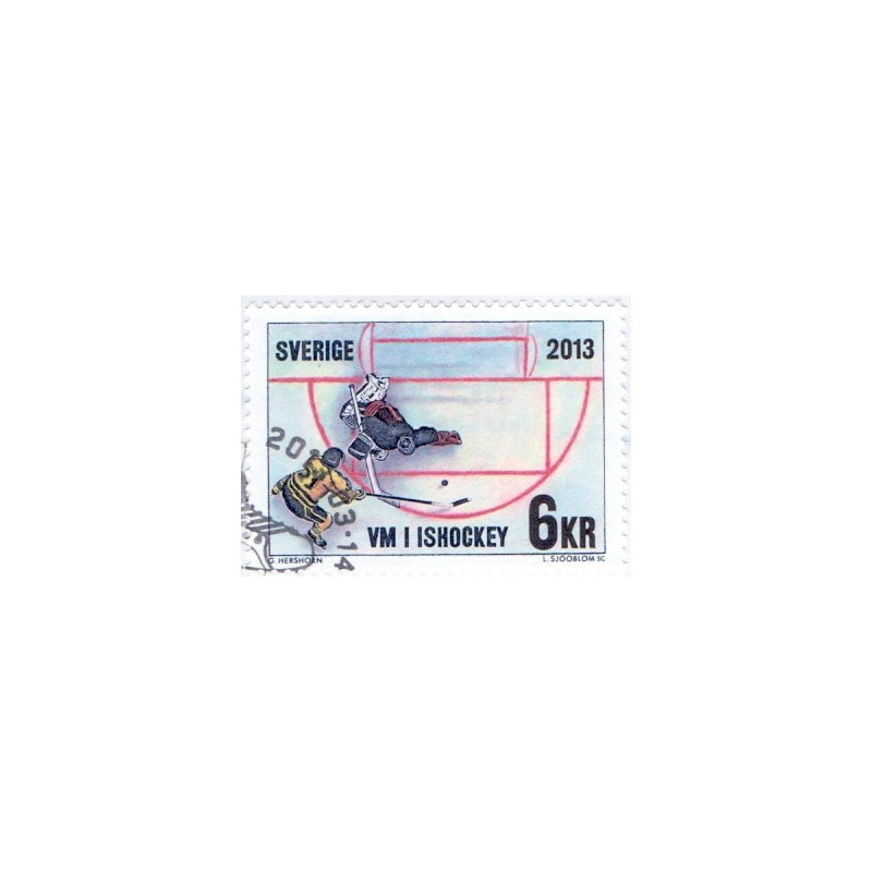 Sverige 2013. Svenske Ishockey helte. AFA nr. 2882-85 postfrisk stemplet  hæfte FDC parstykkke