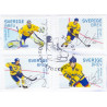 Sverige 2013. Svenske Ishockey helte. AFA nr. 2882-85 postfrisk stemplet  hæfte FDC parstykkke