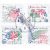 Sverige 2013. Indsekter. AFA nr. 2878-81 postfrisk stemplet  hæfte FDC parstykkke
