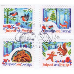Sverige 2013. Julefrimærker. AFA nr. 2921-25, postfrisk stemplet  hæfte FDC parstykkke