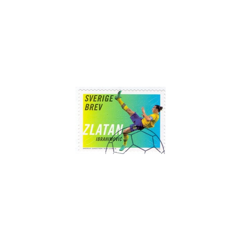 Sverige 2014. Zlatan Ibarhimovic. AFA nr. 2947-51, postfrisk  stemplet  hæfte FDC parstykkke
