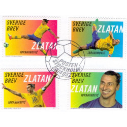 Sverige 2014. Zlatan Ibarhimovic. AFA nr. 2947-51, postfrisk  stemplet  hæfte FDC parstykkke