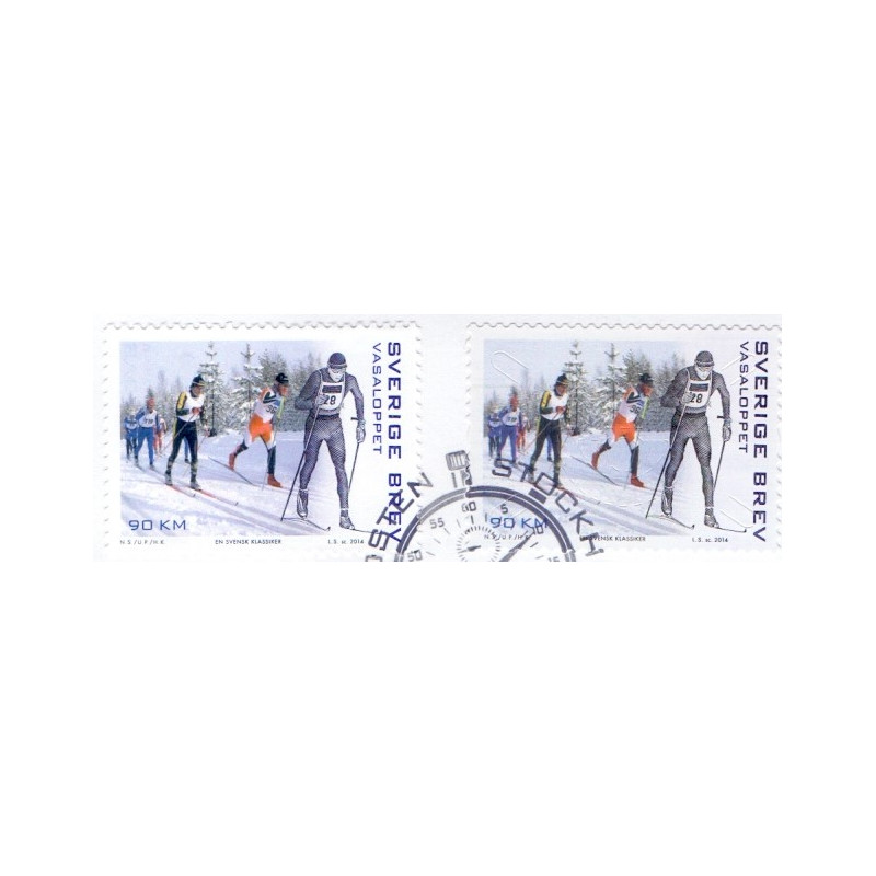 Sverige 2014. En svensk klassiker. AFA nr. 2936-40, postfrisk  stemplet  hæfte FDC parstykkke