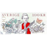 Sverige 2014. Carl Michael Bellman. AFA nr. 2952, postfrisk templet  hæfte FDC parstykkke