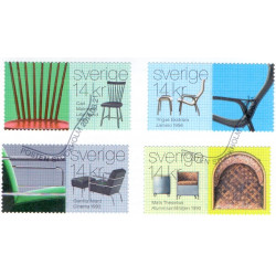 Sverige 2014. Svenske Designerstole. AFA nr. 2976-80 postfrisk stemplet  hæfte FDC parstykkke