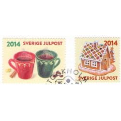 Sverige 2014. Julefrimærker. AFA nr. 2981-86 postfrisk stemplet  hæfte FDC parstykkke