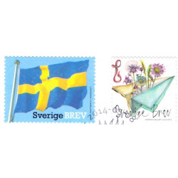 Sverige 2014. Sommerfrimærker. AFA nr. 2954-58, postfrisk stemplet  hæfte FDC parstykkke