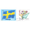 Sverige 2014. Sommerfrimærker. AFA nr. 2954-58, postfrisk stemplet  hæfte FDC parstykkke