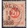Sverige. 1877. Ringtype 20 Øre.  AFA nr. 22B * postfrisk stemplet FDC st,