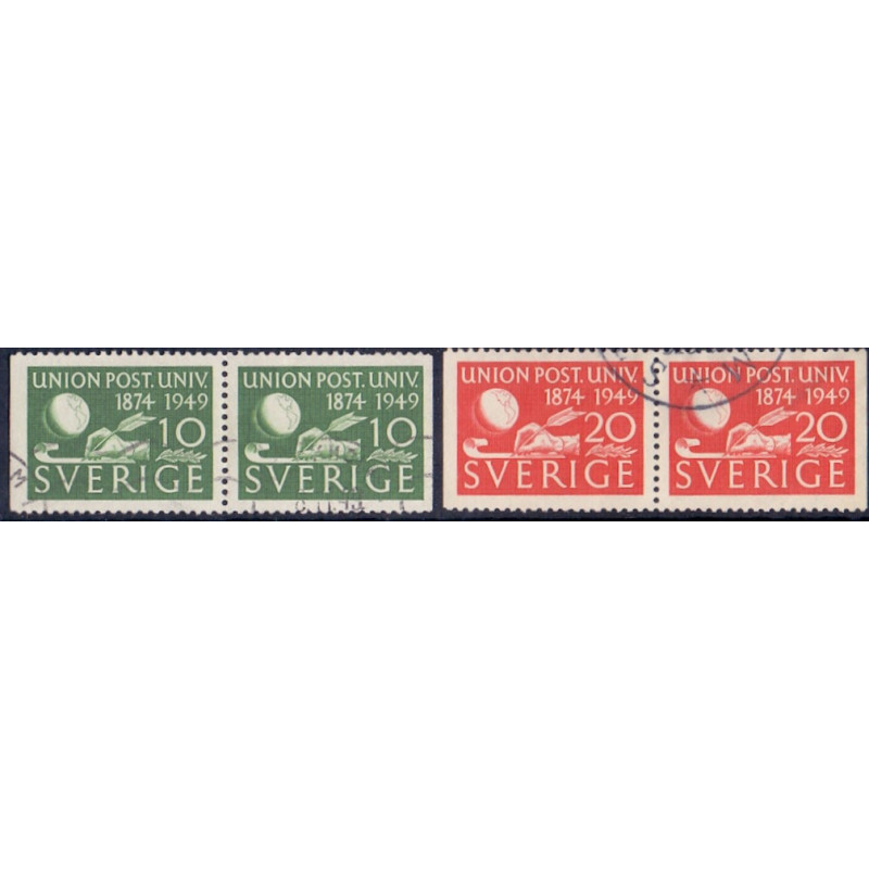 Sverige. 1949. Verdenspostforeningen, AFA nr. 357Cv & 358Ch ** (2)    postfrisk stemplet FDC st,
