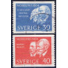 Sverige. 1964. Nobelpristagere 1904.  30-40 Øre. AFA nr. 535-36 **     postfrisk stemplet FDC st,