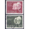 Sverige. 1968. Nobelpristager 1908, 35-40 Øre AFA nr. 632-33 **    postfrisk stemplet FDC st,