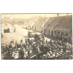 Royal. Kong Christian. Kongens i bil, Genforeningsfesten. Genforeningsdagen 1920. (Fotokort)