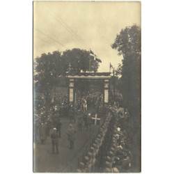 Royal. Kong Christian. Kongens i bil, Genforeningsfesten. Genforeningsdagen 1920. (Fotokort)