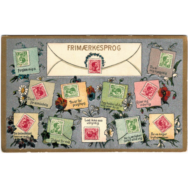Frimærkesprog, ubrugt (Chr. Petersen)