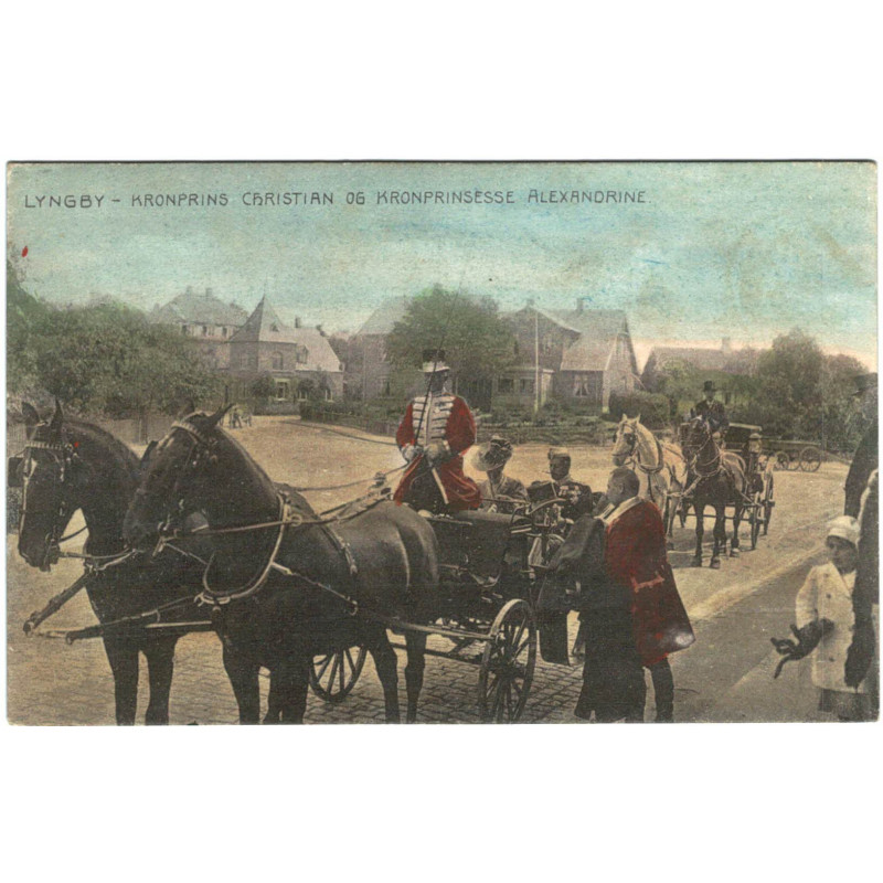 Royal. Lyngby. Kronprins Christian og kronprinsessen, ubrugt (Vincents)