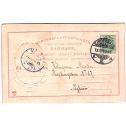 Kongefamilien, Hilsen Fra Danmark, Kartonkort, brugt  (UPU)