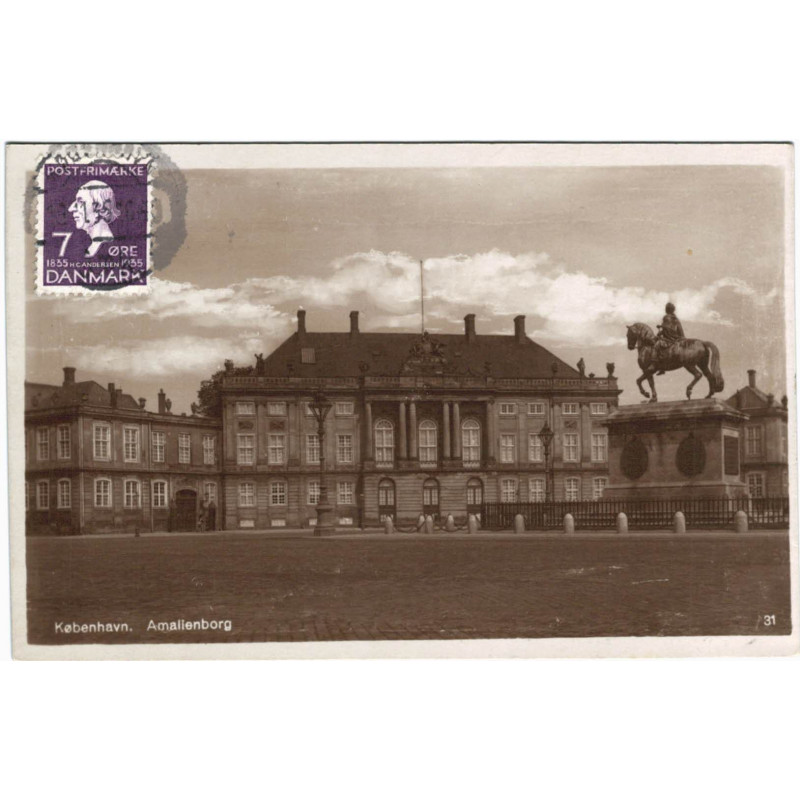 Royal. Amalienborg, med forsidefrankering, brugt (?)