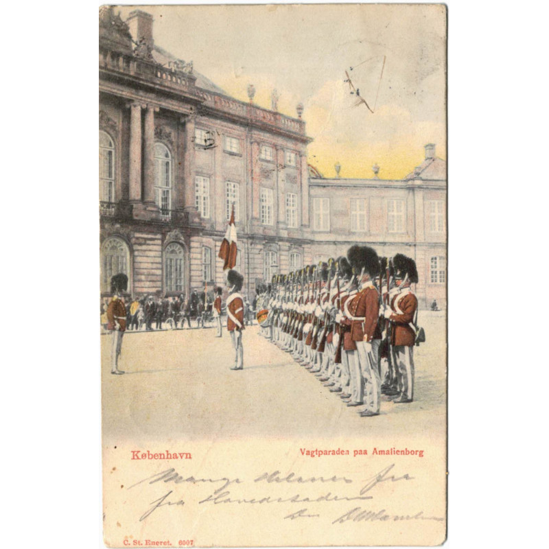 Royal. Vagtparade paa Amalienborg, brugt (UPU)