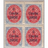 DWI. 1902 2c/3c, 4-blok med variant nr. 20y **