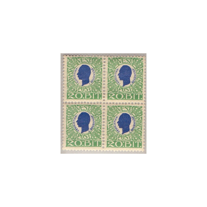 DWI. 1905. 20 bit i 4-blok, med varianter, AFA nr 26 **