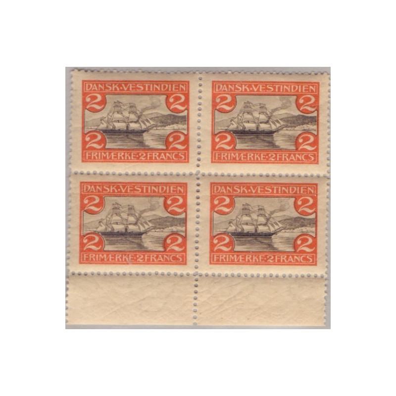 DWI. 1905. 2 fr. i 4-blok, AFA nr. 30 **