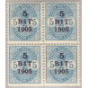 DWI. 1905. 5bit/5c. i 4-blok, AFA nr. 34 **/*