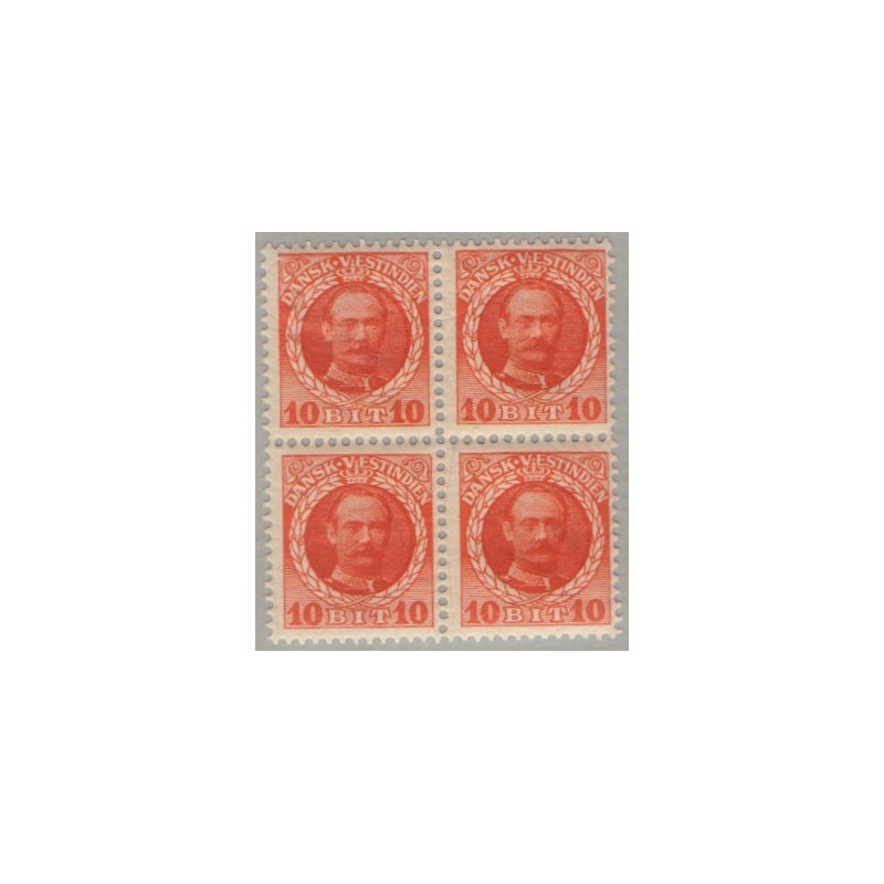 DWI. 1907-08. 10 bit. i 4-blok, AFA nr. 37 **