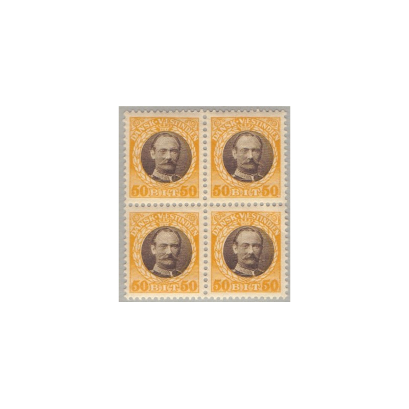 DWI. 1907-08. 50 bit. i 4-blok,  AFA nr. 43 **