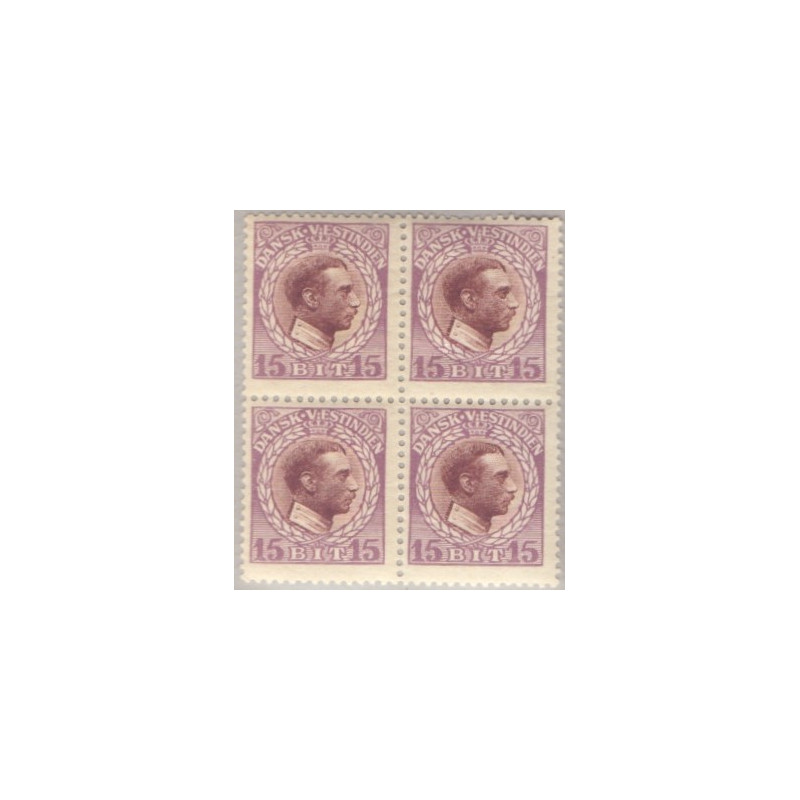 DWI. 1915-16. 15 bit. i 4-blok, 1 tryk. AFA nr. 46 **