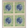 DWI. 1915-16. 20 bit. i 4-blok, med variant, AFA nr. 47 **